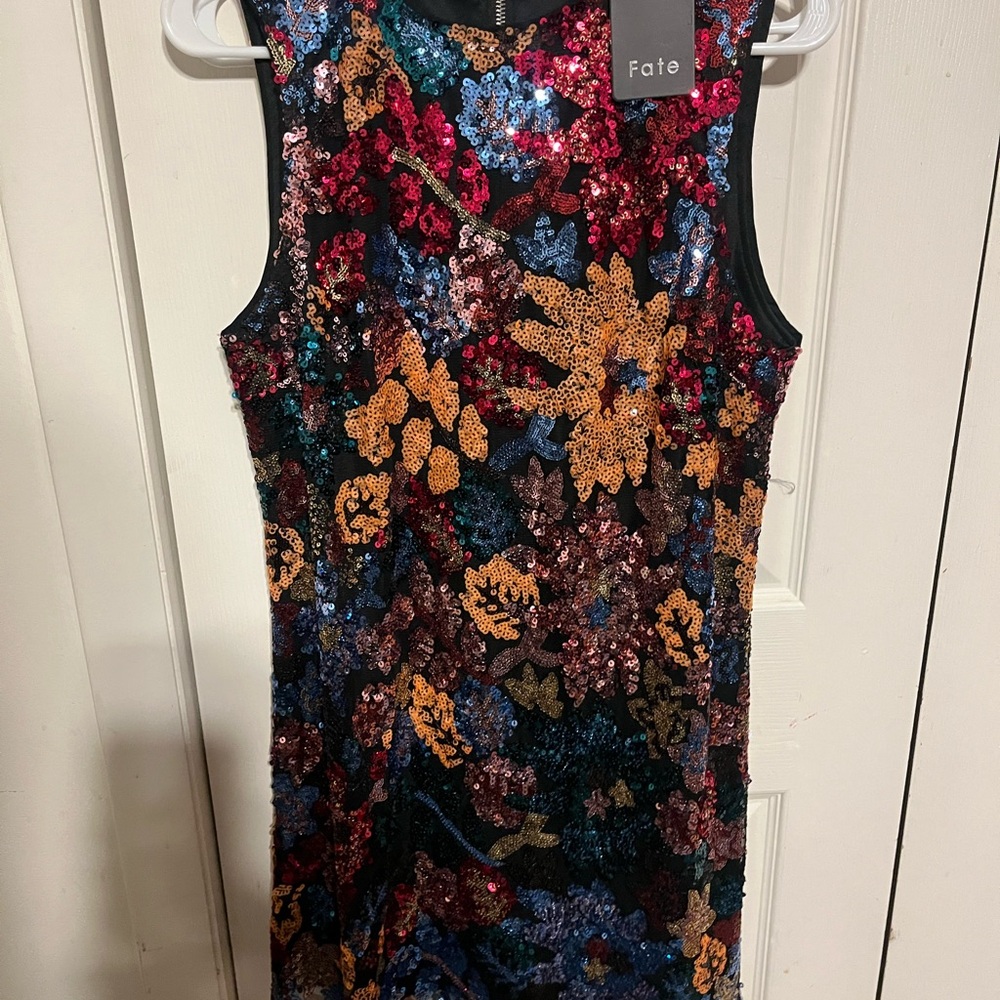 Fate Sequin Floral Dress
